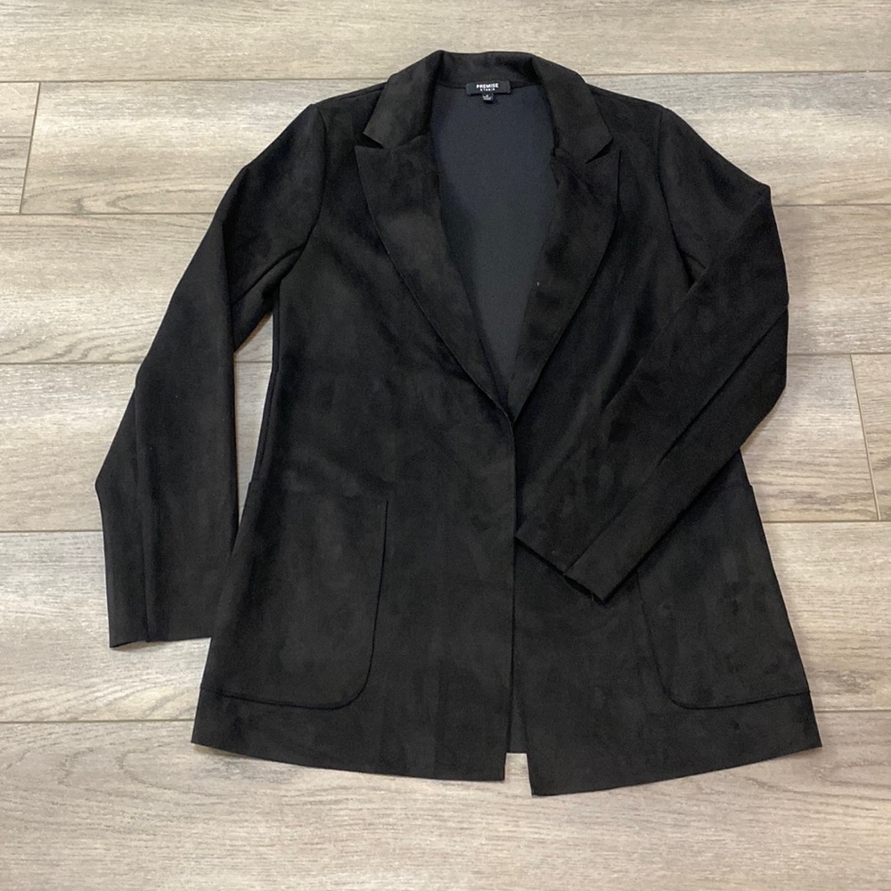 Black suede blazer